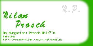 milan prosch business card